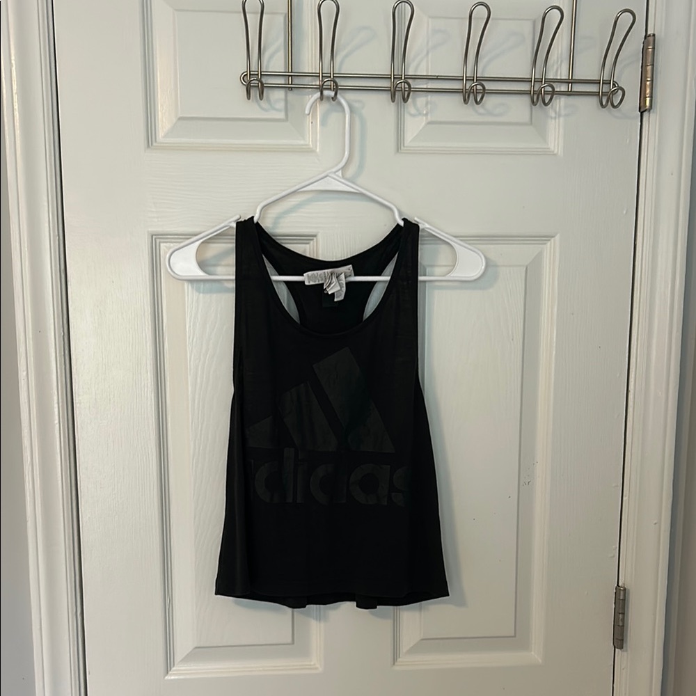 Women’s Black Adidas Crop Tank Top (small)